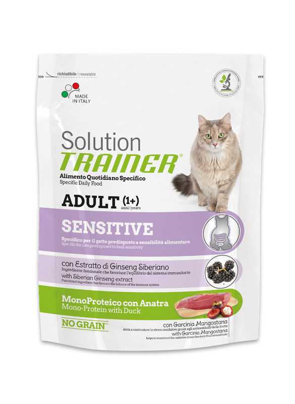Trainer Solution (Трейнер) Sensitive With Duck - Сухой корм для кошек чувствительных и склонных к аллергии с Уткой