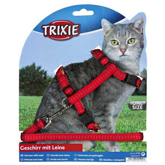 Trixie (Трикси) - Шлейка с поводком для кошек нейлоновая