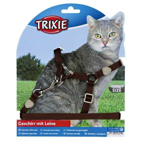 Trixie (Трикси) - Шлейка с поводком нейлоновая для Кошки &quotPremium"