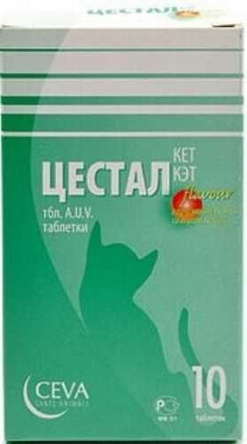 Цестал Кэт - Таблетки со вкусом печени для взрослых кошек