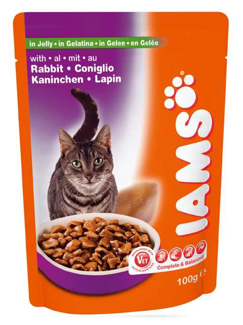 IAMS (Ямс) Adult - Корм для взрослых кошек с мясом кролика в желе. (Пауч)