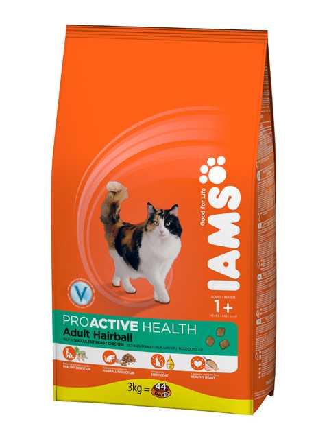 IAMS (Ямс) ProActive Health  Adult Hairball - Корм для взрослых кошек вывод шерсти с курицей