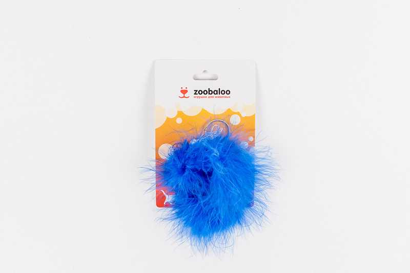 ZooBaloo - Игрушка для кошки Погремушка "Меховик с натуральным Мехом"