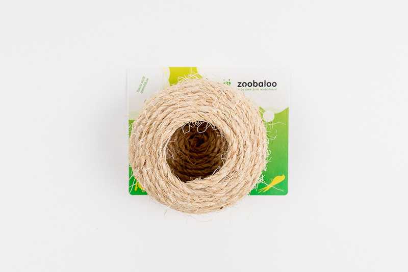 ZooBaloo - Игрушка для птиц "Дом-шар плетенный" Сизаль