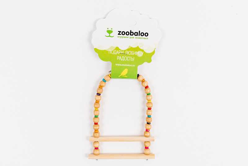 ZooBaloo - Игрушка для птиц "Лесенка Африка две ступеньки"