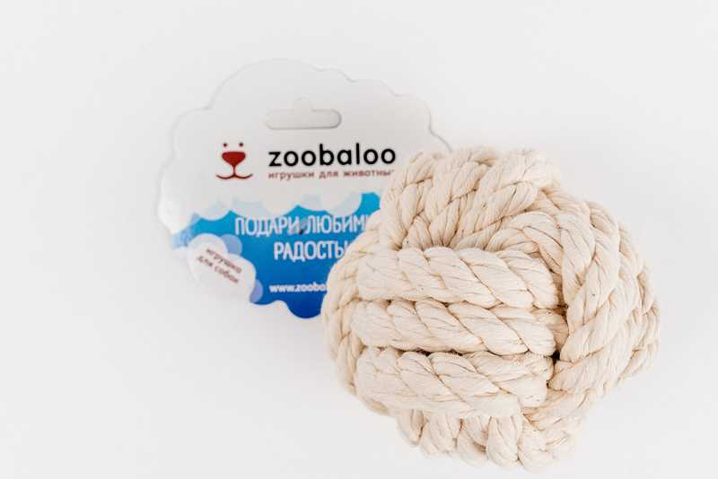 ZooBaloo - Игрушка для собак Мяч "Кулак Обезьяны" из х/б каната